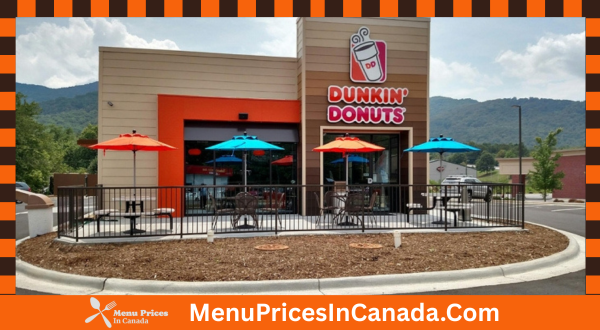Dunkin' Donuts Menu With Prices In Canada