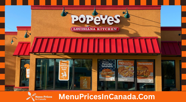 Popeyes Menu With Prices In Canada