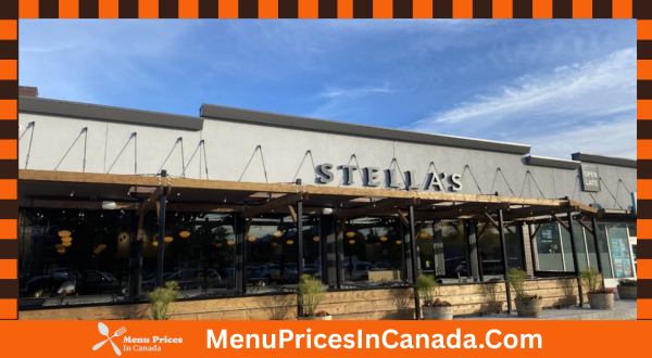 Stella's menu prices in canada