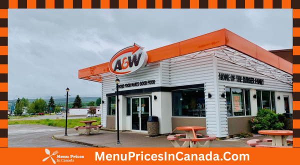 A&W menu with prices in canada