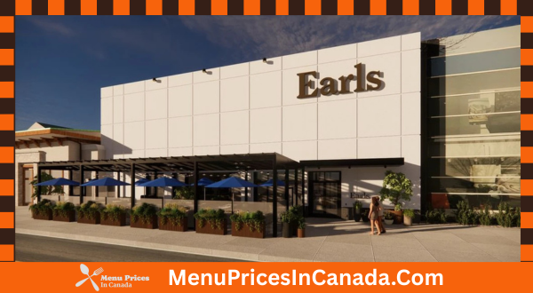 Earls menu with prices in canada