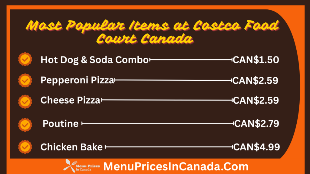 Most Popular Items at Costco Food Court Canada
