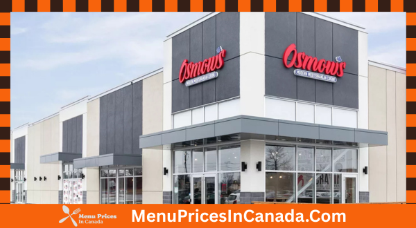 Osmow's Shawarma Menu With Prices In Canada
