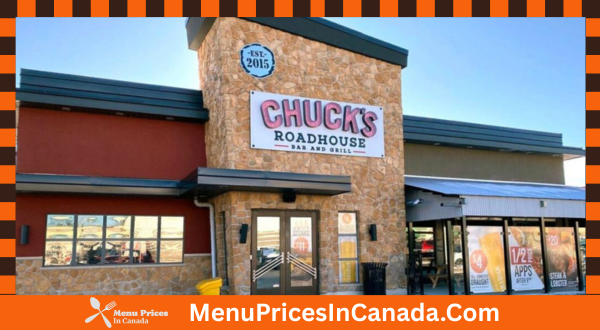 Chuck's Roadhouse Menu With Prices In Canada