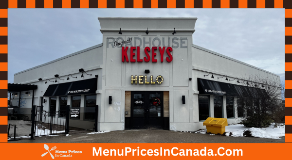 Kelsey's Menu With Prices In Canada