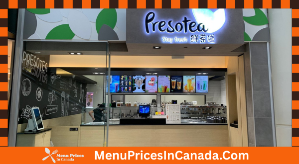 Presotea Menu With Prices In Canada