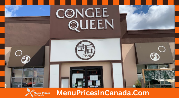 Congee Queen Menu With Prices In Canada